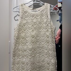 Elegant Cream Lace Dress